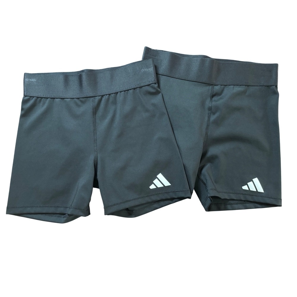 Adidas Womens Techfit Volleyball Shorts Small 4" Inseam Black Climacool 2 Pair